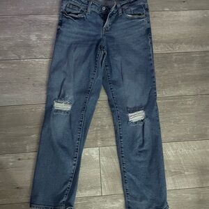 Stylish Blue Distressed Women's Jeans